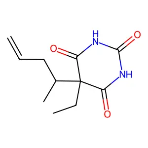 5-Ethyl-5-pent-4-en-2-yl-1,3-diazinane-2,4,6-trione structure