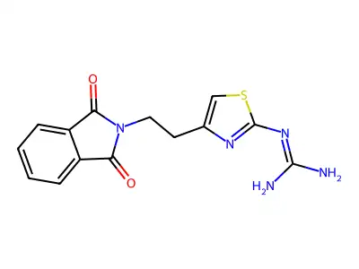 N''-{4-[2-(1,3-dioxo-1,3-dihydro-2H-isoindol-2-yl)ethyl]-1,3-thiazol-2-yl}guanidine structure