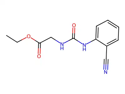Ethyl 2-(2-cyanophenylureido)acetate structure