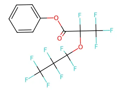 Phenyl 2,3,3,3-tetrafluoro-2-(heptafluoropropoxy)propanoate structure
