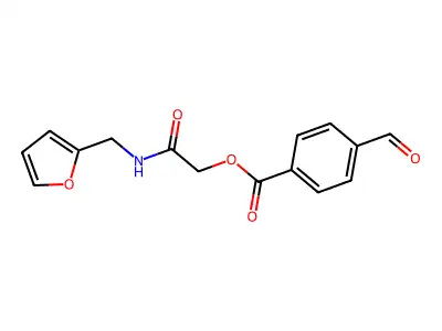 [2-(Furan-2-ylmethylamino)-2-oxoethyl] 4-formylbenzoate structure