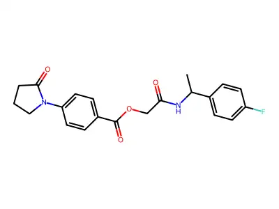 [2-[1-(4-Fluorophenyl)ethylamino]-2-oxoethyl] 4-(2-oxopyrrolidin-1-yl)benzoate structure