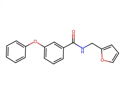 N-(2-呋喃yl甲基)-3-苯氧基苯甲酰胺 structure