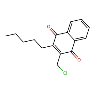 1,4-Naphthalenedione, 2-(chloromethyl)-3-pentyl- structure