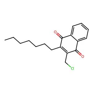 1,4-Naphthalenedione, 2-(chloromethyl)-3-heptyl- structure