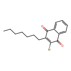 1,4-Naphthalenedione, 2-bromo-3-heptyl- structure