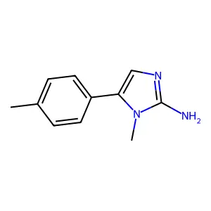 1-甲基-5-(4-甲基苯基)咪唑-2-胺 structure