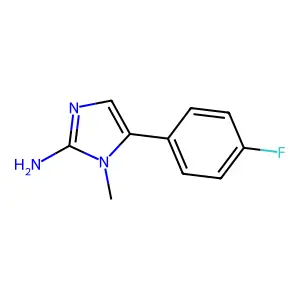 5-(4-氟苯基)-1-甲基-1H-咪唑-2-胺 structure