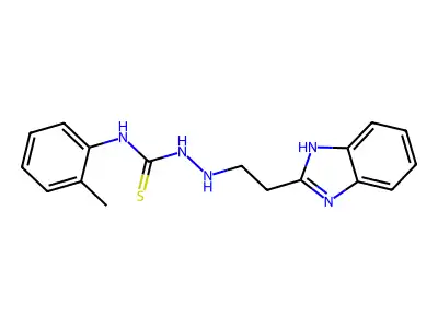 Hydrazinecarbothioamide, 2-(2-(1H-benzimidazol-2-yl)ethyl)-N-(2-methylphenyl)- structure
