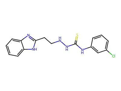 Hydrazinecarbothioamide, 2-(2-(1H-benzimidazol-2-yl)ethyl)-N-(3-chlorophenyl)- structure