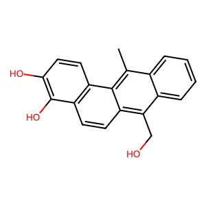 BENZ(a)ANTHRACENE-3,4-DIOL, 7-(HYDROXYMETHYL)-12-METHYL- structure