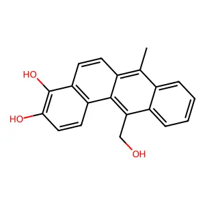 BENZ(a)ANTHRACENE-3,4-DIOL, 12-(HYDROXYMETHYL)-7-METHYL- structure