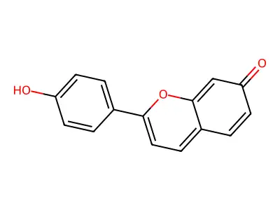 7H-1-Benzopyran-7-one, 2-(4-hydroxyphenyl)- structure