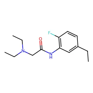 Acetanilide, 2-(diethylamino)-5'-ethyl-2'-fluoro- structure