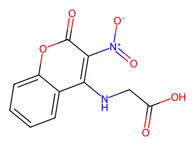 (3-Nitro-2-oxo-2H-chromen-4-ylamino)-acetic acid structure