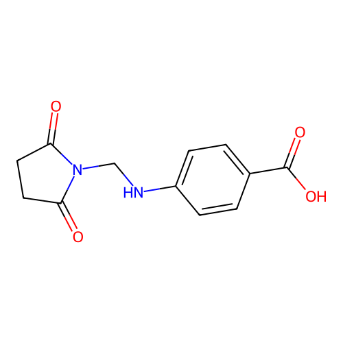4-(((2,5-Dioxopyrrolidin-1-yl)methyl)amino)benzoic acid structure
