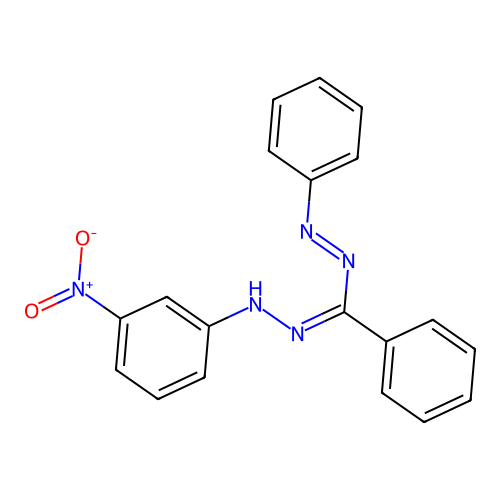 Formazane, 5-(3-nitrophenyl)-1,3-diphenyl- structure