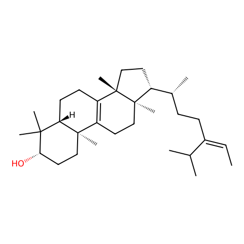 (3beta,24Z)-24-Ethylidenelanost-8-en-3-ol structure