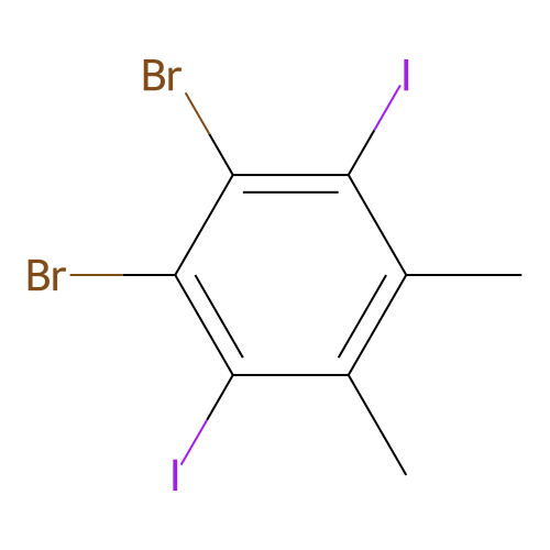 1,2-Dibromo-3,6-diiodo-4,5-dimethylbenzene structure