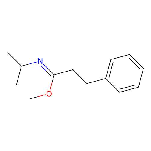 Methyl N-isopropyl-3-phenylpropanimidate structure
