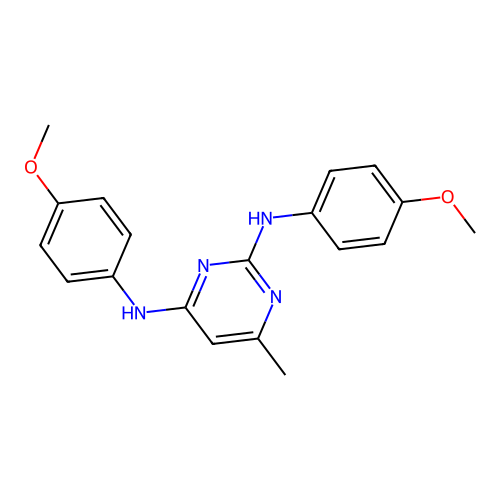 (4-Methoxyphenyl){2-[(4-methoxyphenyl)amino]-6-methylpyrimidin-4-yl}amine structure