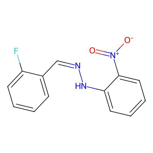 (1Z)-1-(2-fluorobenzylidene)-2-(2-nitrophenyl)hydrazine structure