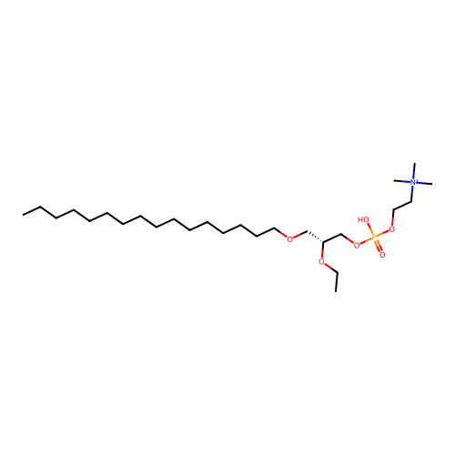 1-O-HEXADECYL-2-O-ETHYL-SN-GLYCERO-3-PHOSPHORYLCHOLINE structure