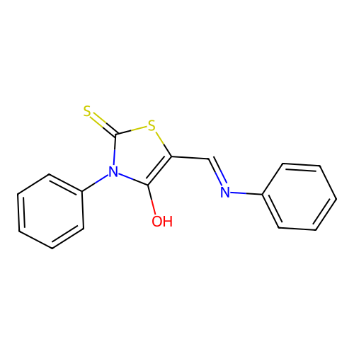 3-Phenyl-5-phenylaminomethylene-2-thioxothiazolidin-4-one structure