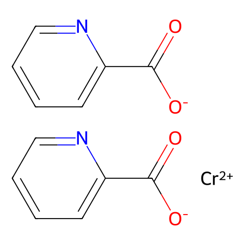 Chromium(2+);bis(pyridine-2-carboxylate) structure