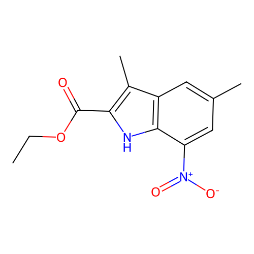 Ethyl 3,5-dimethyl-7-nitro-1H-indole-2-carboxylate structure