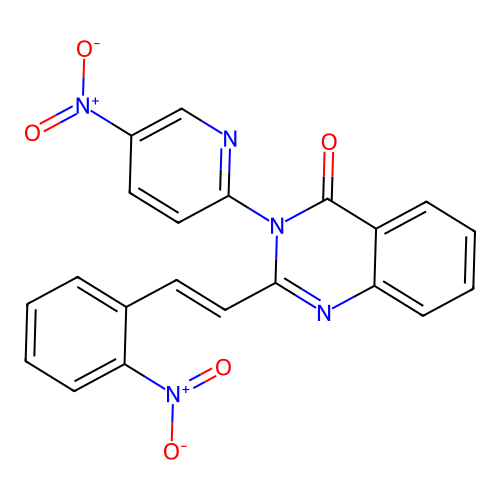 4(3H)-Quinazolinone, 3-(5-nitro-2-pyridyl)-2-(o-nitrostyryl)- structure