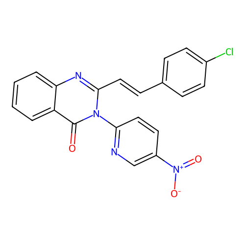4(3H)-Quinazolinone, 3-(5-nitro-2-pyridyl)-2-(p-chlorostyryl)- structure