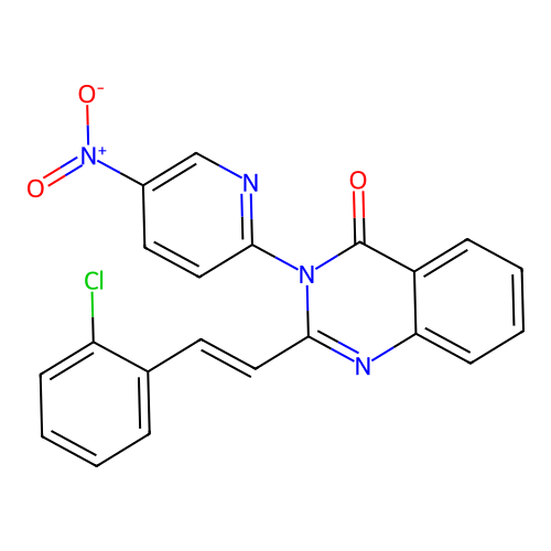 4(3H)-Quinazolinone, 3-(5-nitro-2-pyridyl)-2-(o-chlorostyryl)- structure