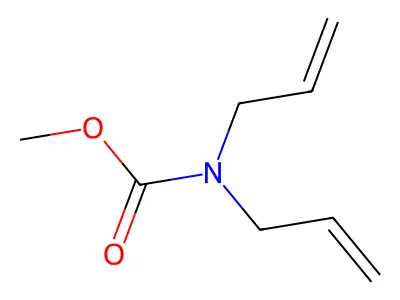 N-carbomethoxy diallyl amine structure