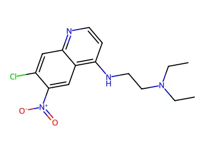 N2-(7-Chloro-6-nitro-4-quinolinyl)-N1,N1-diethyl-1,2-ethanediamine structure