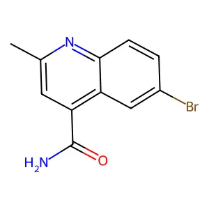 6-Bromo-2-methylquinoline-4-carboxamide structure