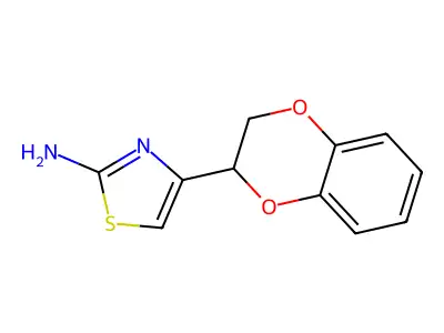 4-(2,3-Dihydro-1,4-benzodioxin-2-yl)-1,3-thiazol-2-amine structure