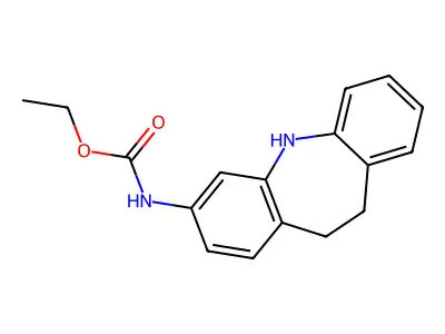 ethyl 10,11-dihydro-5H-dibenzo[b,f]azepin-3-ylcarbamate structure