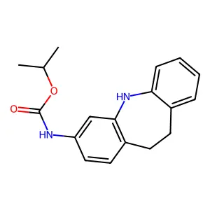 propan-2-yl N-(6,11-dihydro-5H-benzo[b][1]benzazepin-2-yl)carbamate structure
