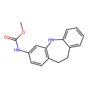 methyl 10,11-dihydro-5H-dibenzo[b,f]azepin-3-ylcarbamate structure
