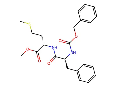 Methyl 4-methylsulfanyl-2-[(3-phenyl-2-phenylmethoxycarbonylamino-propanoyl)amino]butanoate structure