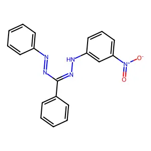 Diazene, (3-nitrophenyl)[phenyl(phenylhydrazono)methyl]- structure