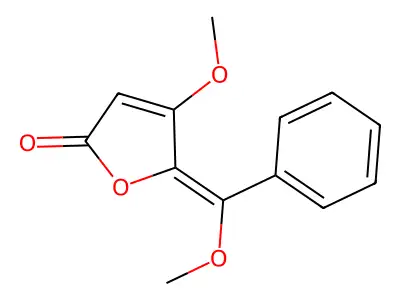 2(5H)-Furanone, 4-methoxy-5-(methoxyphenylmethylene)-, (5Z)- structure
