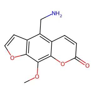 4-(Aminomethyl)-9-methoxy-7H-furo[3,2-g]chromen-7-one structure