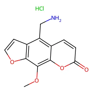 4-(Aminomethyl)-9-methoxy-7H-furo(3,2-g)(1)benzopyran-7-one hydrochloride structure