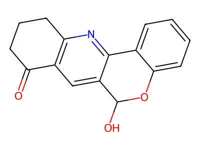 6-hydroxy-6,9,10,11-tetrahydro-8H-chromeno[4,3-b]quinolin-8-one structure
