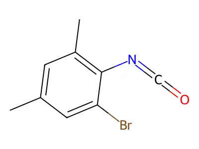 2-Bromo-4,6-dimethylphenyl isocyanate structure