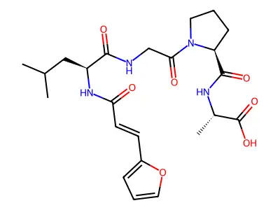 N-(3-[2-Furyl]acryloyl)-leu-gly-pro-ala structure