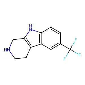 1H-Pyrido(3,4-b)indole, 2,3,4,9-tetrahydro-6-(trifluoromethyl)- structure