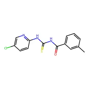 N-[(5-chloropyridin-2-yl)carbamothioyl]-3-methylbenzamide structure